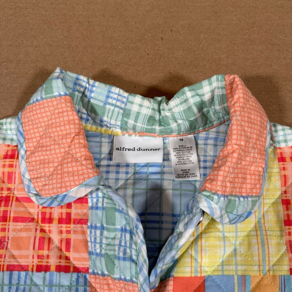 Vintage Patchwork Plaid Quilted Jacket Multicolor… - image 7